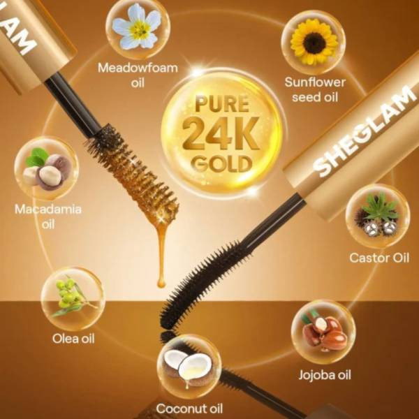ریمل دو سر مدل 24k Gold Multi Effect رنگ مشکی