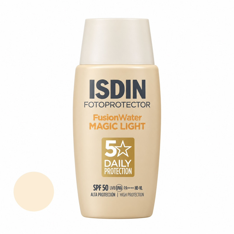کرم ضد آفتاب  مدل Magic حجم 50 میلی‌لیتر با SPF 50 و PA ، مات، رنگی و محافظت در برابر اشعه UVB مناسب انواع پوست صورت